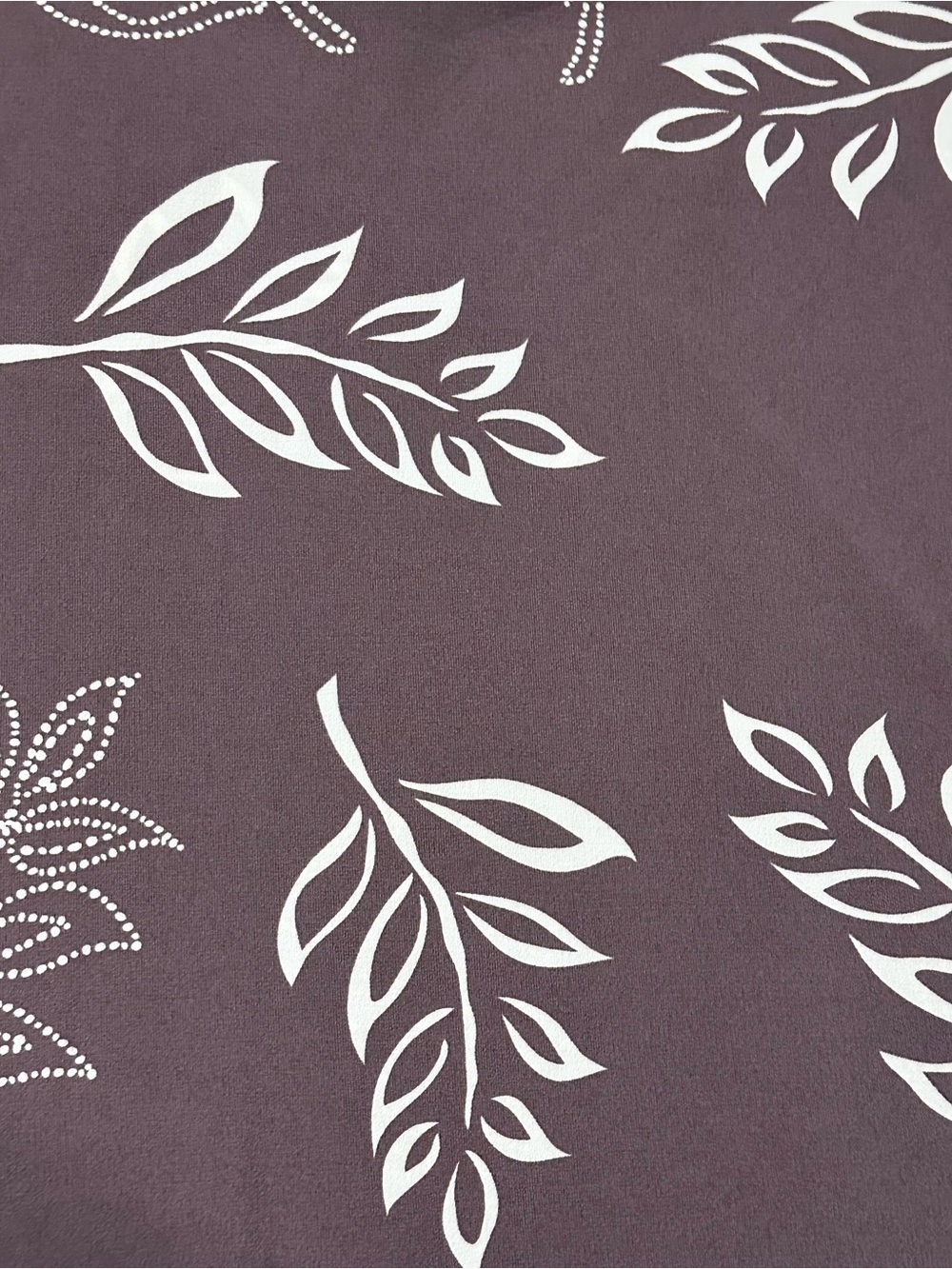 Absolutely Famous Square Neck Puff Sleeve Neutral Leaf Print Midi Dress - Picture 10 of 16
